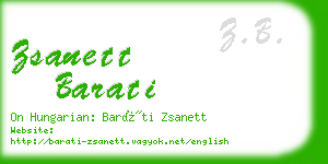 zsanett barati business card